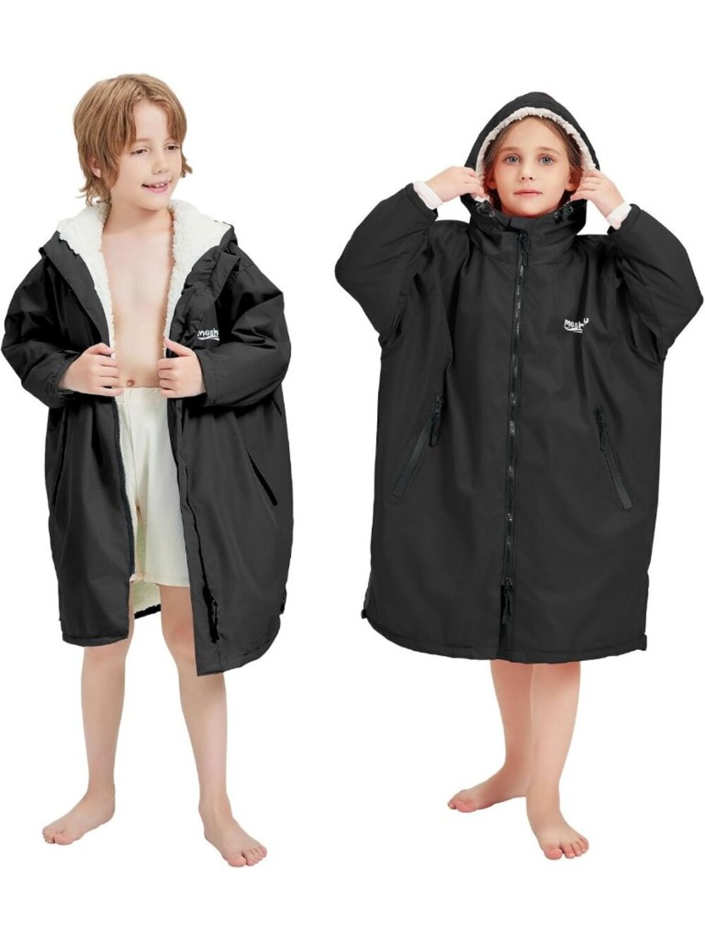 Waterproof Swim Parka Jacket | Hooded Swimming Coat for Beach & Pool Fun